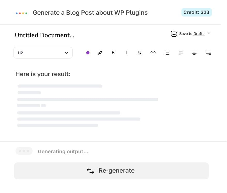 Menghasilkan, mengedit, mengekspor.